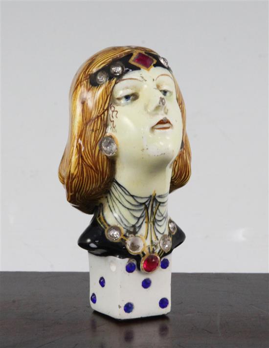 An unusual Salvini Art Nouveau pottery seal, early 20th century, 110.2cm.